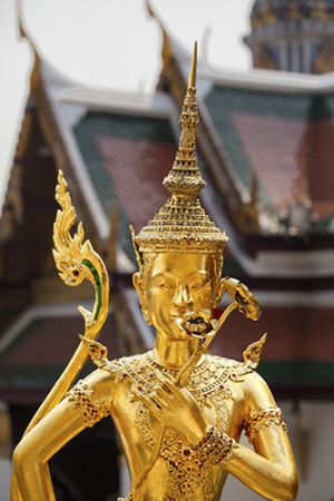 Golden Statue Royal Palace Bangkok 